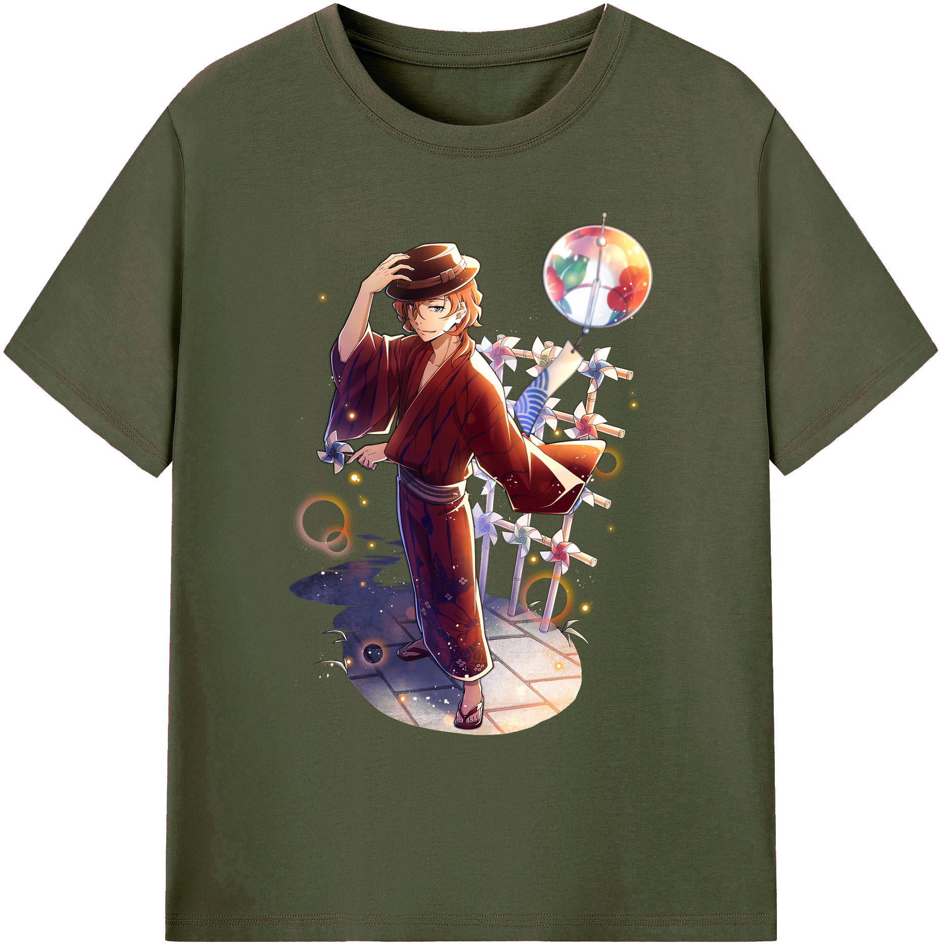 （画像用） 文豪ストレイドッグス Bungo Stray Dogs 綿100％ メンズ半袖Tシャツ｜肌触りやわらか＆通気性